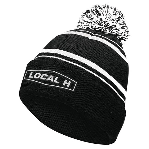 Local H - Black and White Beanie with Pom