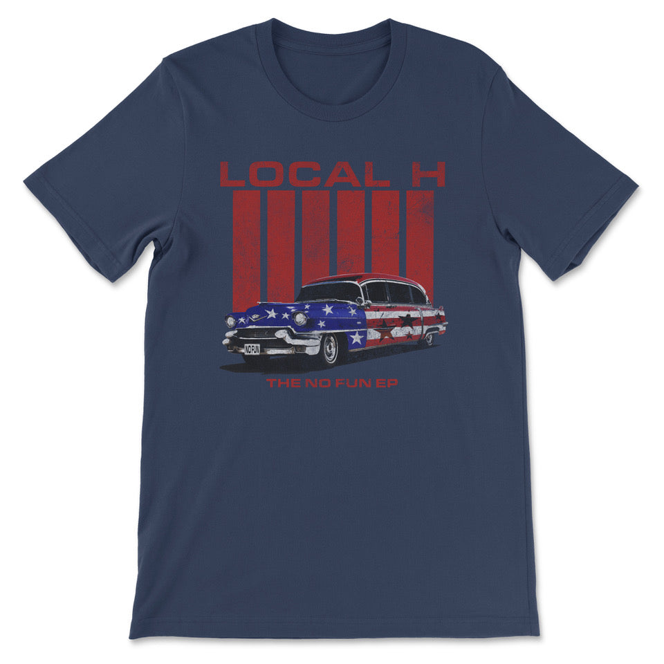 Local H - Tee Shirt - NO FUN Classic Car (Blue)