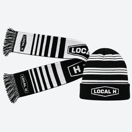 Local H - 2026 Black and White Beanie and Scarf COMBO