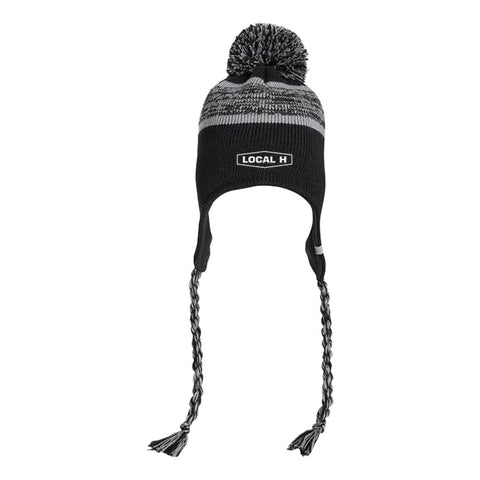 Local H - Black and White Beanie with Braids