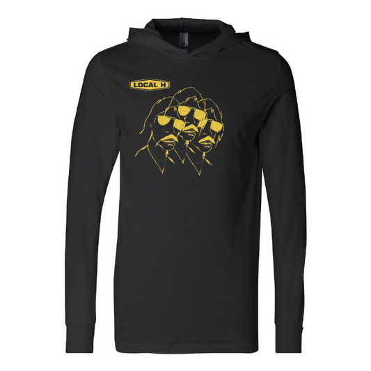 Local H - Hey Killer - Jersey Hooded Long Sleeve Tee (Classic Series) BLACK