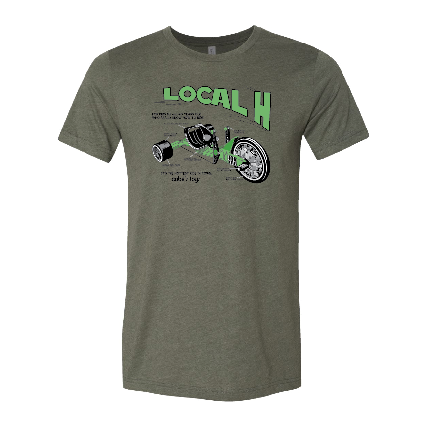 Local H - Green Machine tee shirt - Heather Military (Classic Series)