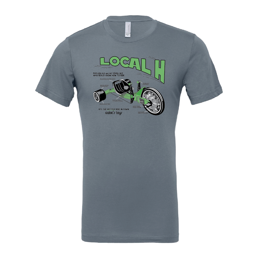 Local H - Green Machine tee shirt - Steel (Classic Series)