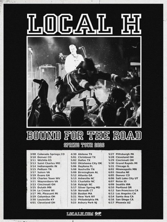 Local H - Spring 2026 "Bellyflopper" Tour Poster