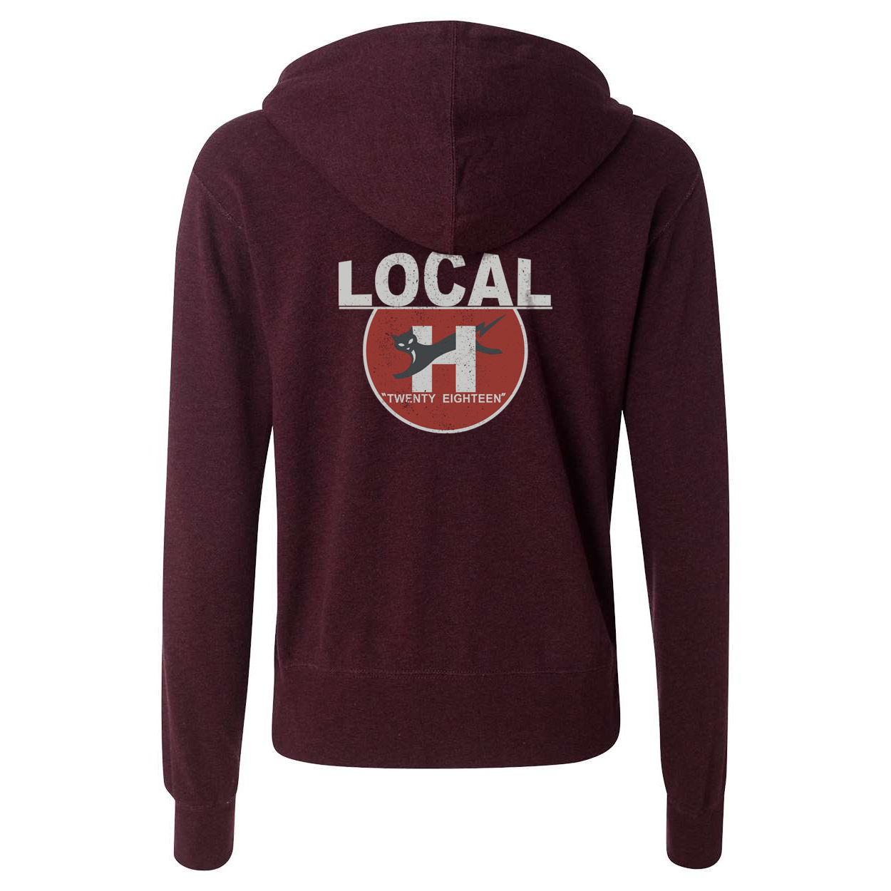 Local H - Still Neveready (Burgundy Heather) Zip Hoodie