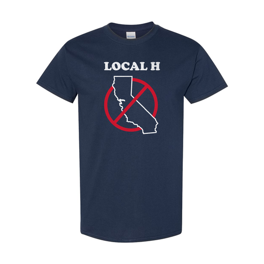 Local H - California Songs Tee Shirt (Dark Blue) - One-Sided "Square" version