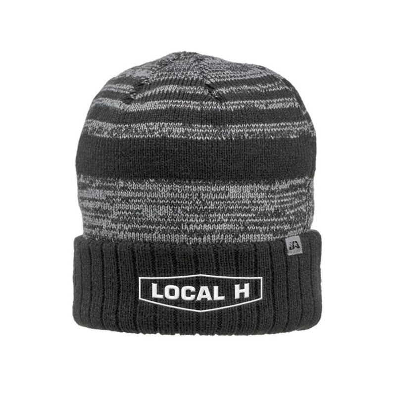 Local H - Black and White Beanie with Pom