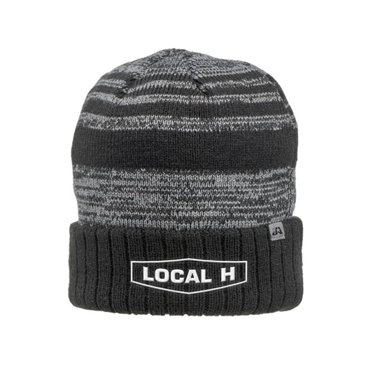 Local H - Black and White Beanie with Pom