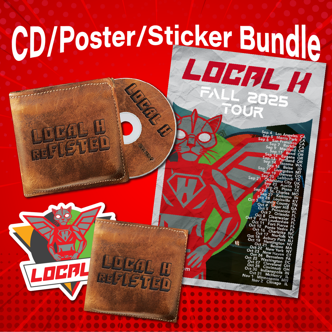 Local H - reFISTED CD / Poster / Sticker Bundle – G&P Records