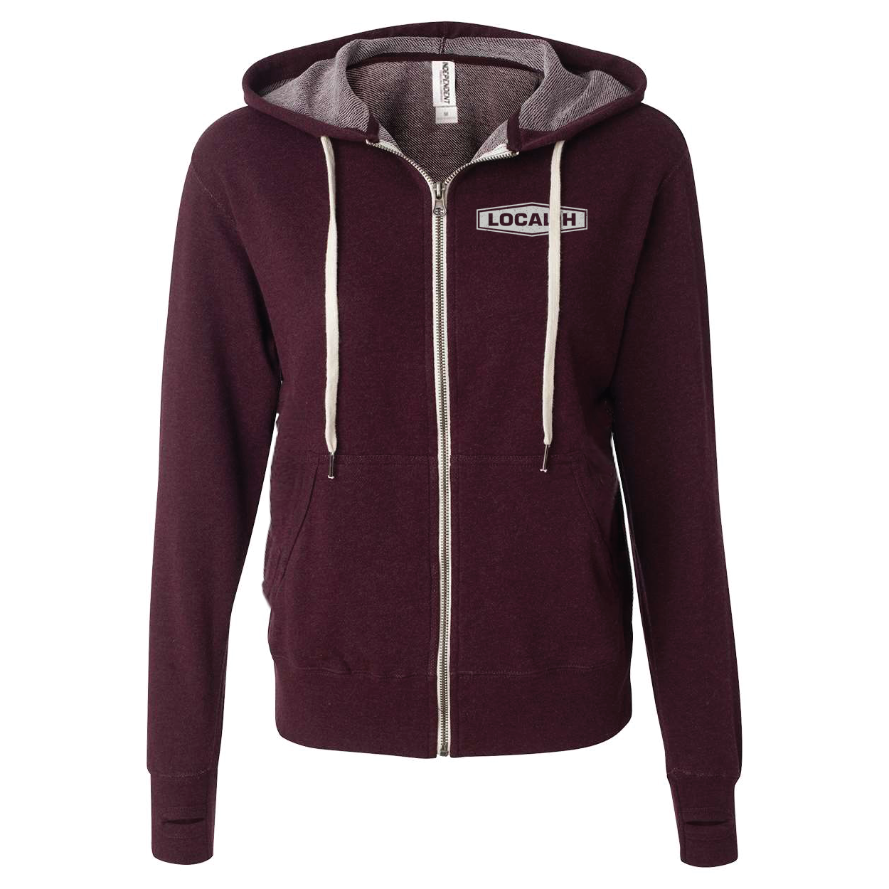 Local H - Still Neveready (Burgundy Heather) Zip Hoodie