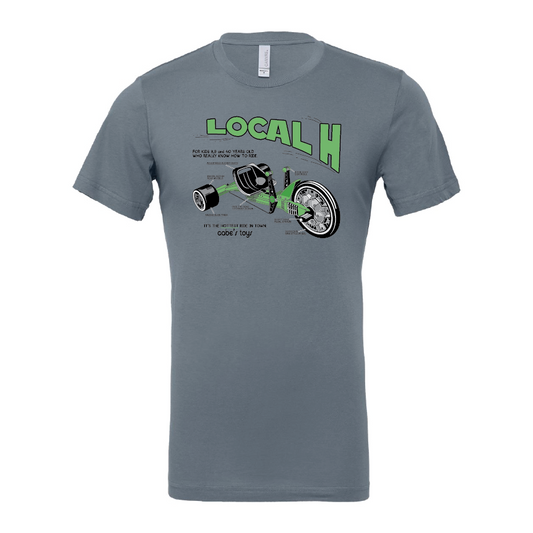 Local H - Green Machine tee shirt - Steel (Classic Series)